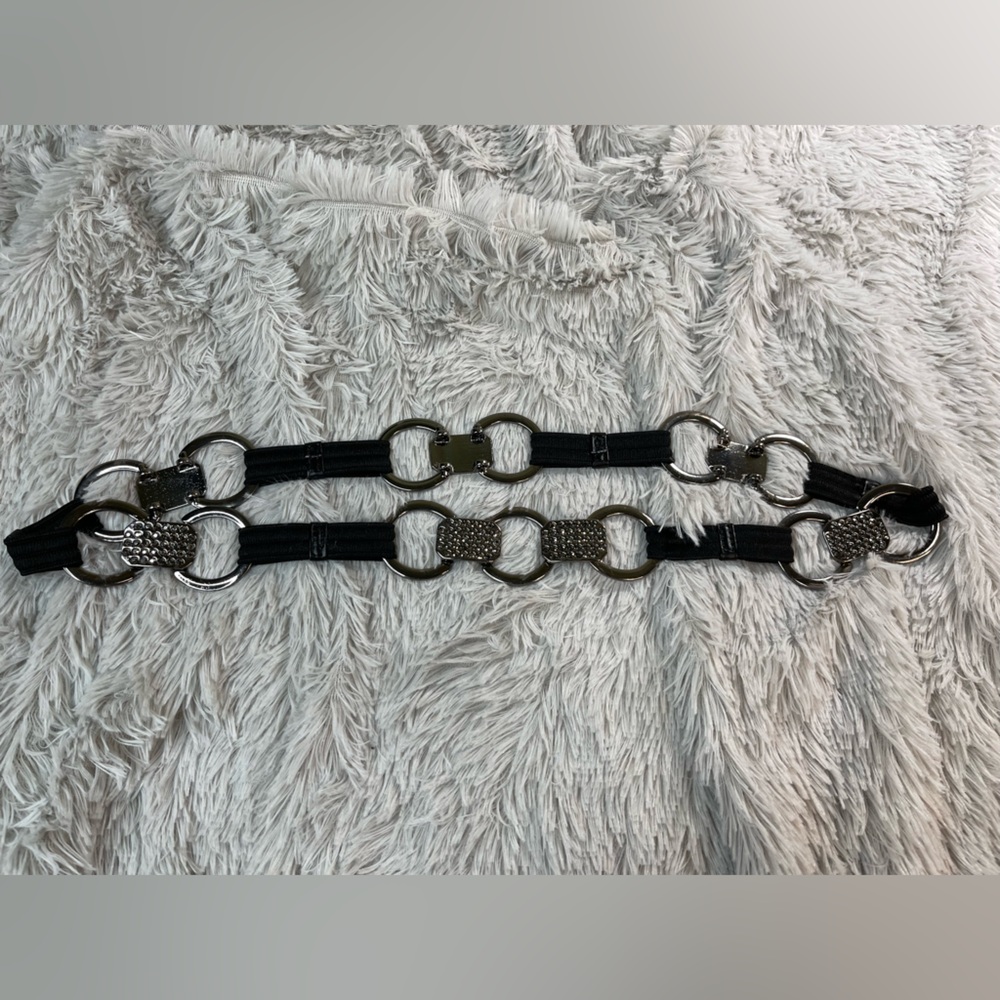 ⭐️Chico's Black and Silver Belt with Metal Accents